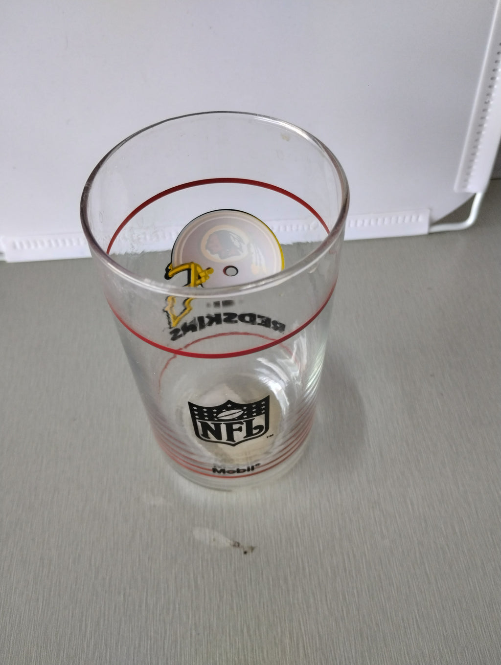 Vintage Washington Redskins Drinking Glass